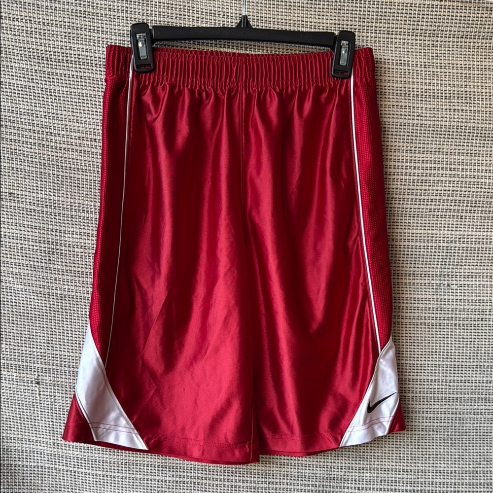 Nike Kids Red and White Shorts